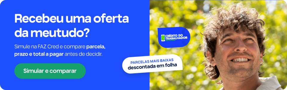 Recebeu uma oferta da meutudo? Simule na FAZ Cred e compare parcela, prazo e total a pagar antes de decidir. Parcelas mais baixas descontada em folha.